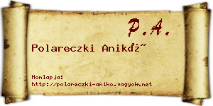 Polareczki Anikó névjegykártya